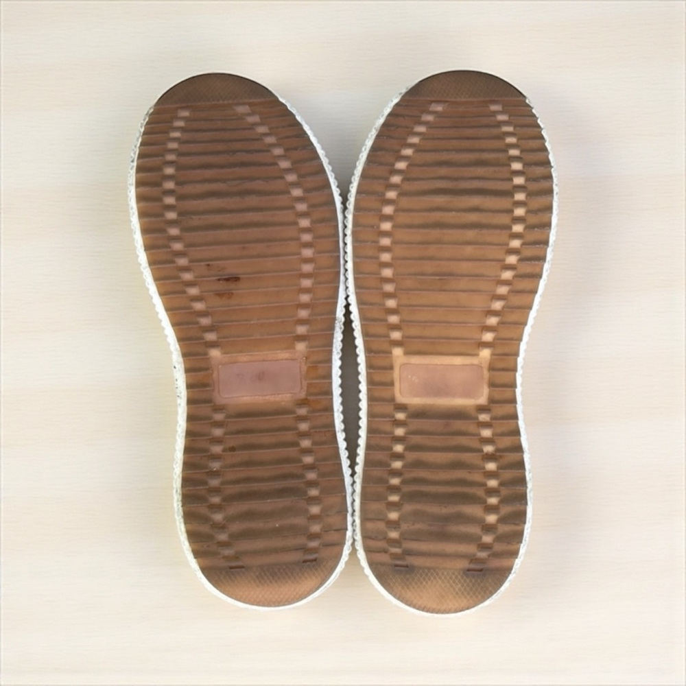 Nicole Miller Brita Woven Rainbow Pastel Platform Sneaker in Beige Mist Sz 8 - Picture 10 of 10